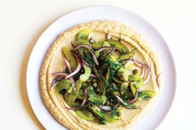 Favadip med sprød topping. Foto: Rukiye Benli