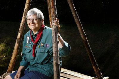 Birhte Ibsen var med til at grundlægge spejderkredsen i Skibbild-Nøvling. Kredsen kunne i år fejre sit 35-årsjubilæum. Foto: Henrik Ole Jensen
