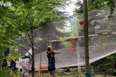 Et hoppenet med bolde er en af nyhederne i parken ved Finderup. Foto: PR-Foto