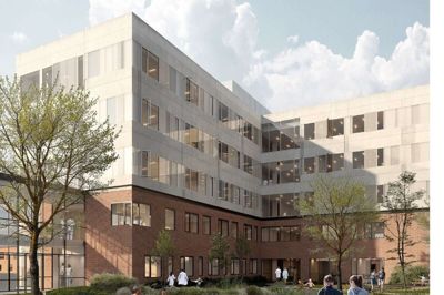 C.C. Contractor skal bygge i to farver. De nederste to etager er et forskningscenter i diabetes, mens de tre øverste etager skal benyttes af lægestuderende. Foto: PR-Foto