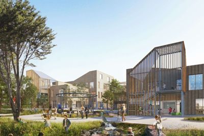 Den kommende Aarhus-folkeskole er et af flere byggerier, som C.C. Contractor er totalentreprenør på. Foto: PR-Foto