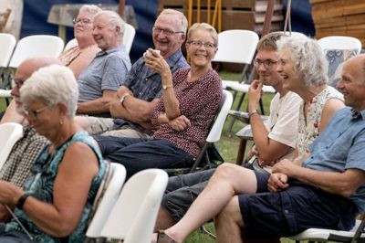 Et af tegnene på, at coronaen holdt en meget lang sommerferie, var, at der igen kunne afvikles forskellige bibelcamps i Haderup. Der bliver holdt fire af slagsen løbet af en sæson. Foto: Jørn Deleuran