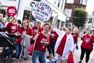 Den seneste tid har flere sygeplejersker demonstreret rundt om i landet. Foto: Henning Bagger/Ritzau Scanpix