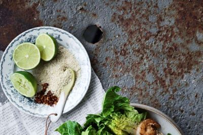 Nudelsalat med rejer og miso.