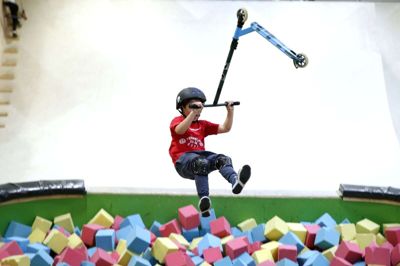 Løbehjul op og ned ad stejle ramper er et af tilbudene, når Terminalen i Herning lørdag 25. september holder Street4Life for alle børn og unge. Foto: Flemming Hansen