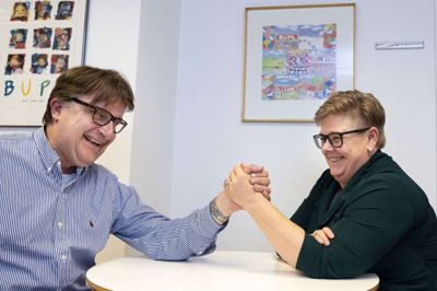 Hvor meget politisk armlægning, der bliver tale om, må tiden efter valget 16. november vise. Tommy Tønning og Kirsten Kronborg har dog en del politisk til fælles. Foto: Tom Laursen