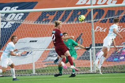 Helsingør har stabiliseret sig i 1. division efter en række turbulente år. Efter 13 kampe ligger holdet nu på førstepladsen i landets næstbedste fodboldrække. (Arkivfoto) Keld Navntoft/Ritzau Scanpix