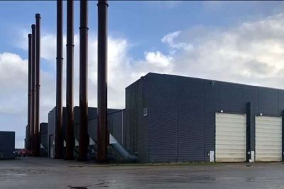Malerhallerne på Mørupvej hørte oprindelig til producenten af vindmølletårne Hendricks Industries / Marsh Wind Industries, som gik konkurs i 2013. Foto: PR-foto