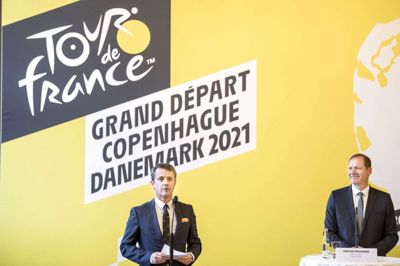 Kronprins Frederik var med til at presse på for, at Danmark kunne sikre sig Tour de France-starten i 2021. Starten blev senere skubbet til 2022 på grund af coronapandemien, der også betød, at Det Europæiske Fodboldforbund rykkede EM i 2020 med et år. København var blandt værterne for EM, og dermed ville Tour-starten og EM falde sammen, hvilket var uhensigtsmæssigt. Foto: Mads Claus Rasmussen/Ritzau Scanpix