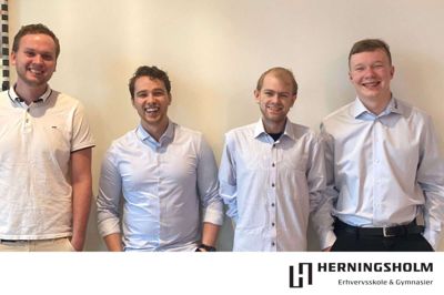 NYUDDANNEDE Et hold datateknikere med speciale i infrastruktur har bestået deres svendeprøve på Herningsholm Erhvervsskole & Gymnasier: Andreas Aae Mouritsen - Netnordic Denmark A/S, Randers NV, Andreas Thorø Møller - Direktionens Stab, Herning, Emil Skals Arreborg - Jn Data A/S, Silkeborg, Jonatan Løvig Borg - Extri:Co A/S, Herning. Foto: Privatfoto
