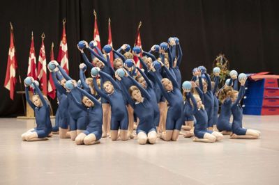 Minijuniorholdet samler gymnaster fra gymnastikforeninger i Herning og Ikast-Brande kommuner. Holdet er for de, der gerne vil lidt mere med gymnastikken. Foto: Malene Tswai