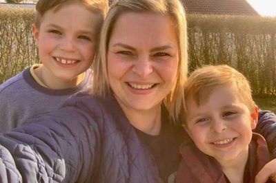 Maria Jepmond Kristensen med drengene Jacob og Lucas er klar til søndagens indsamling. Det giver børnene en forståelse for, at man kan gøre noget for andre, mener moren. Foto: Privatfoto