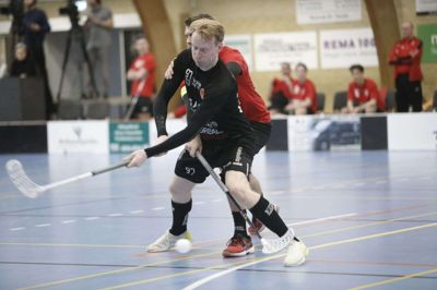 Sunds' Morten Handgaard blev sidste målscorer i pokalfinalen, som Frederikshavn vandt 8-4 over Sunds Seahawks. Foto: Henrik Ole Jensen