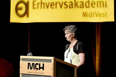 Som rektor for Erhvervsakademi MidtVest er Henriette Slebsager glad for den nye uddannelseaftale, da den giver provinsbyer som Herning flere ressourcer. FOTO: Tony Brøchner