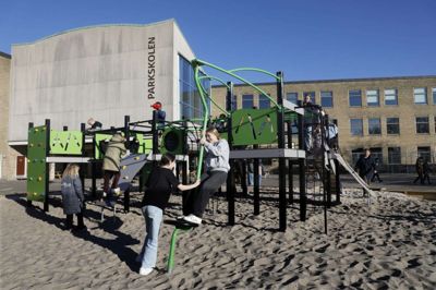 Parkskolen er allerede lejer i det gamle gymnasium på Nørregade 99. En ny plan skal give ejeren, KPC, bedre mulighed for at leje de tomme dele af bygningerne ud. Foto: Henrik Ole Jensen
