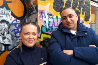 Sophie Caroline Almtoft Olesen og Amir Rehman fra Kontrast har nu en fast bevilling fra kommunen at gøre godt med. Foto: Henrik Øster-Jørgensen