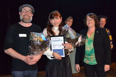 Holstebro Dansekompagni modtog Kultursamarbejdets coronapris for sine mange udendørs forestillinger Foto: Privatfoto