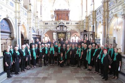 Et af Brande Folkekors musikalske højdepunkter indtraf, da det med Irma Andersen i spidsen gav koncert i Frederiksborg Slotskirke tilbage i 2015. Foto: Privatfoto