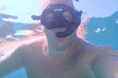Henrik Steen Knudsen fra Studsgård mistede sit kamera under en snorkeltur på Rhodos, derfor må vi nøjes med et snorkelbillede fra en tidligere ferie i Tyrkiet. Foto: Privatfoto