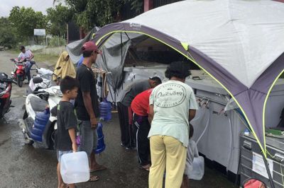 I 2018 blev et lignende vandrensningsmodul brugt på den indonesiske ø Sulawesi, hvor Beredskabsstyrelsen sørgede for rent drikkevand efter et jordskælv og efterfølgende tsunami. Foto: Beredskabsstyrelsen Midtjylland