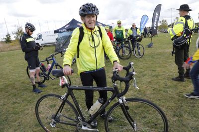 Knud Poulsen er flittigt kørende medlem i Tjørring Cykel Motion. Han, der er 88 år, kørte ruten på 65 kilometer ved Herning Løbet med en gennemsnitsfart på 22,4 km/t og blev nummer 115. Foto: Henrik Ole Jensen
