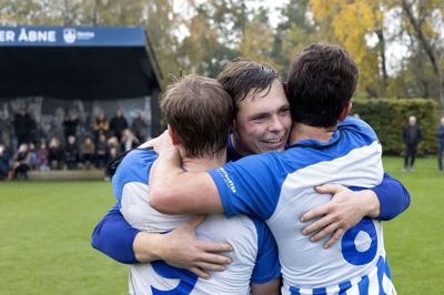 Herning Fremads Jyllandsserie 2-hold sikrede sig oprykning i Jyllandsserien 1, da de hjemme vandt 1-0 over Thorsager-Rønde. Foto: Tom Laursen.