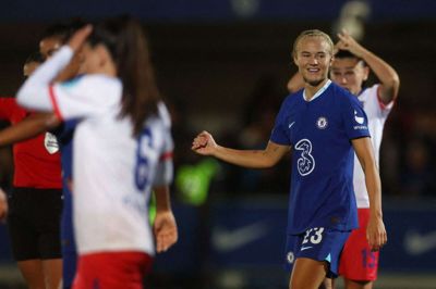 Pernille Harder og Chelsea var i målhumør onsdag. Profilen fra Tulstrup lavede hattrick i 8-0-målfest. Foto: Ritzau Scanpix