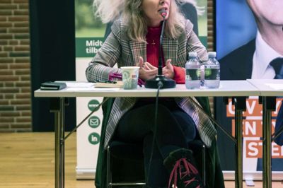 Dina Raabjerg (K) tog orlov for at føre valgkamp, og hun var på de politiske barrikader hver eneste dag under den lange valgkamp. Foto: Malene Tswai
