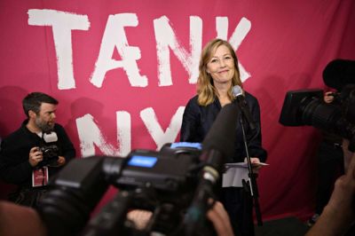 Den radikale leder, Sofie Carsten Nielsen, havde svært ved at forklare partiets nedsmeltning, da hun talte efter gårsdagens valgnederlag. Foto: Philip Davali/Ritzau Scanpix