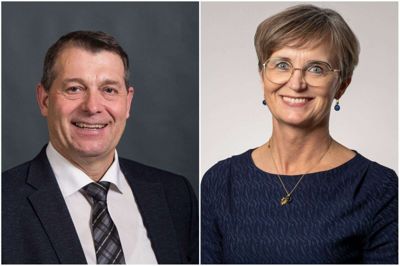 Ib Lauritsen og Dorte West, borgmestrene for Ikast-Brande og Herning Kommune, er især ærgerlige over manglen på lokale folketingsmedlemmer fra Venstre. Foto: PR-foto