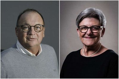 Regionsrådsmedlemmerne Bo Jensen (K) og Conny Jensen (S). Foto-collage: Herning Folkeblad