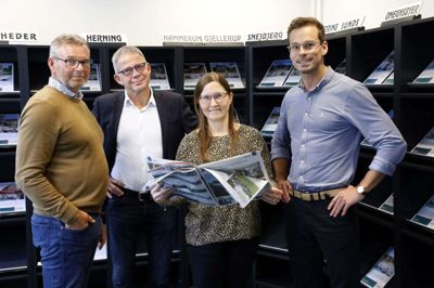 Danbolig Herning har fire medejere. Fra venstre er det Henrik Ladegaard, Allan Christensen, Anne Gaardsted Mogensen og Michael Thomsen. Foto: Henrik Ole Jensen