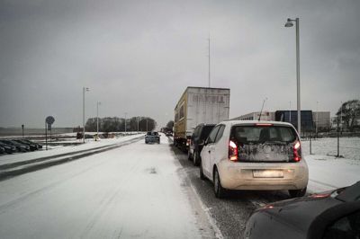 Alt fra regn til slud til sne, kan det blive til ifølge driftslederen i Herning Kommune. Foto: Martin Ballund