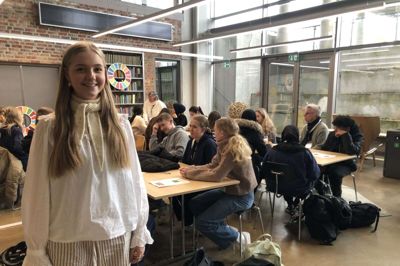 Elisabeth Lindvig, formand for Herning Kommunes fælleselevråd, håber, at dagens arrangement vil føre til en bedre kommune for børn og unge. Foto: Thor Ølgaard Hansen