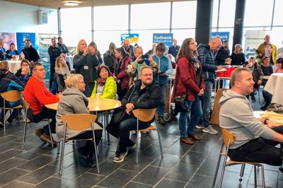 Her er et glimt fra "Infotag" sidste efterår i Rådhushallen i Ringkøbing. Foto: PR-foto