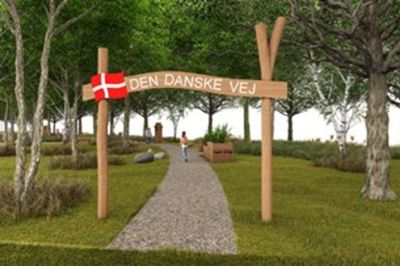 Den danske vej er navnet på et helt nyt legeområde ved Den internationale Skole. Foto: Privatfoto
