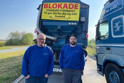 Jens og René Henriksen ejer sammen H.H. Transport, som er hjemmehørende i Roslev ved Skive. Foto: Camilla Abildgaard Norup