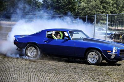 Brænderpladsen var bare en af mange aktiviteter ved Herning Custom Car Clubs »Summermeet«. Foto: Chresten Bergh