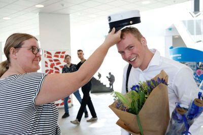 Ejnar Kirkeby Truelsen fik huen på af sin søster, Hanne. Foto: Henrik Ole Jensen