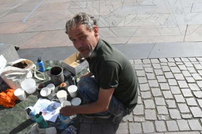 Remko van Schalk er professionel gadetegner fra Holland, og han har kun lovord til overs for arrangementet i Brande. Foto: Flemming Thulstrup