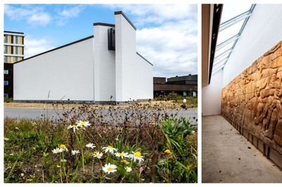 Svend Wiig Hansens Pietas-relief har fået et nyt hjem ved Gødstrup. Foto: Chresten Bergh