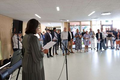 Annette Mosegaard (K) har i alle sine år i lokalpolitik arbejdet med tanker og ideer til den nye daginstitution i østbyen i Ikast, der blev indviet tirsdag eftermiddag. Foto: Laila Kempel