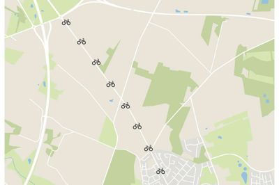 Herning Kommune og Ole Andersen A/S anlægger en dobbeltrettet cykelsti langs Tjørring Hovedgade fra Frøskovparken til Trehøjevej. Kort: Kenneth Meinby Sørensen/Datawrapper