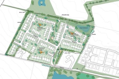 I det østlige Snejbjerg er planen klar for et nyt boligområde ved Gødstrupvej og Langvadbjergvej. Det har fået navnet Blomsterbjerg. Kort: Herning Kommune