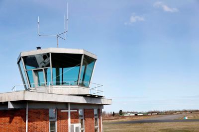 Herning Lufthavn i Skinderholm.