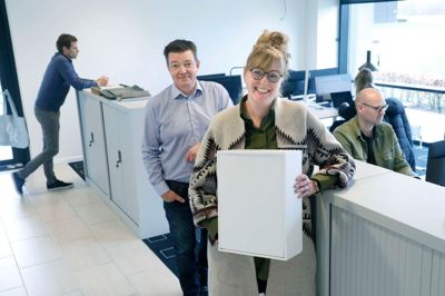 Christian Christensen (bagerst i billedet), Claus Hyldgaard og Christine Lindgaard står bag The White Box.