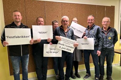 Bestyrelsen bag Musik i Lunden viser programmet frem til næste år.