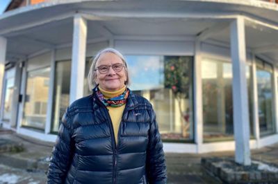 Thilde Brunsgaard ved åbninGen af den lokale Røde Kors-genbrugsbutik i Vildbjerg sidste år.