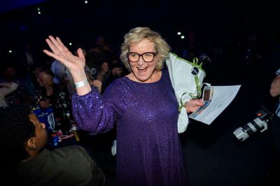 Humøret var højt ved Reality Awards - ikke mindst ved kåringen af årets hotteste kvinde: 58-årige Tine Gøtzsche.