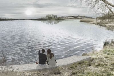 Herning Kommune og tegnestuen Detblå har sammen lavet en stor landskabsplan for Holing Sø-området.
